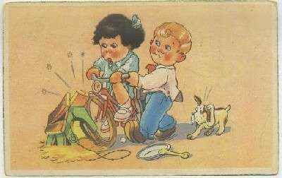 POSTAL ANTIGUA DE HUMOR. SERIE D Nº 2