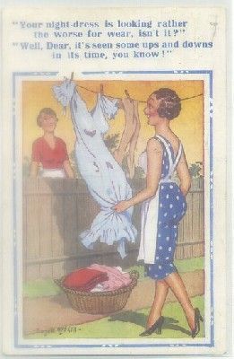 POSTAL INGLESA DE HUMOR. YOUR NIGHT-DRESS IS LOOKING RATHER