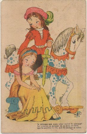 POSTAL DE HUMOR. LA PRINCESA ESTA TRISTE…