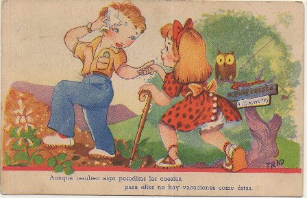 POSTAL DE HUMOR. AUNQUE RESULTE ALGO PESADITAS LAS CUESTAS…