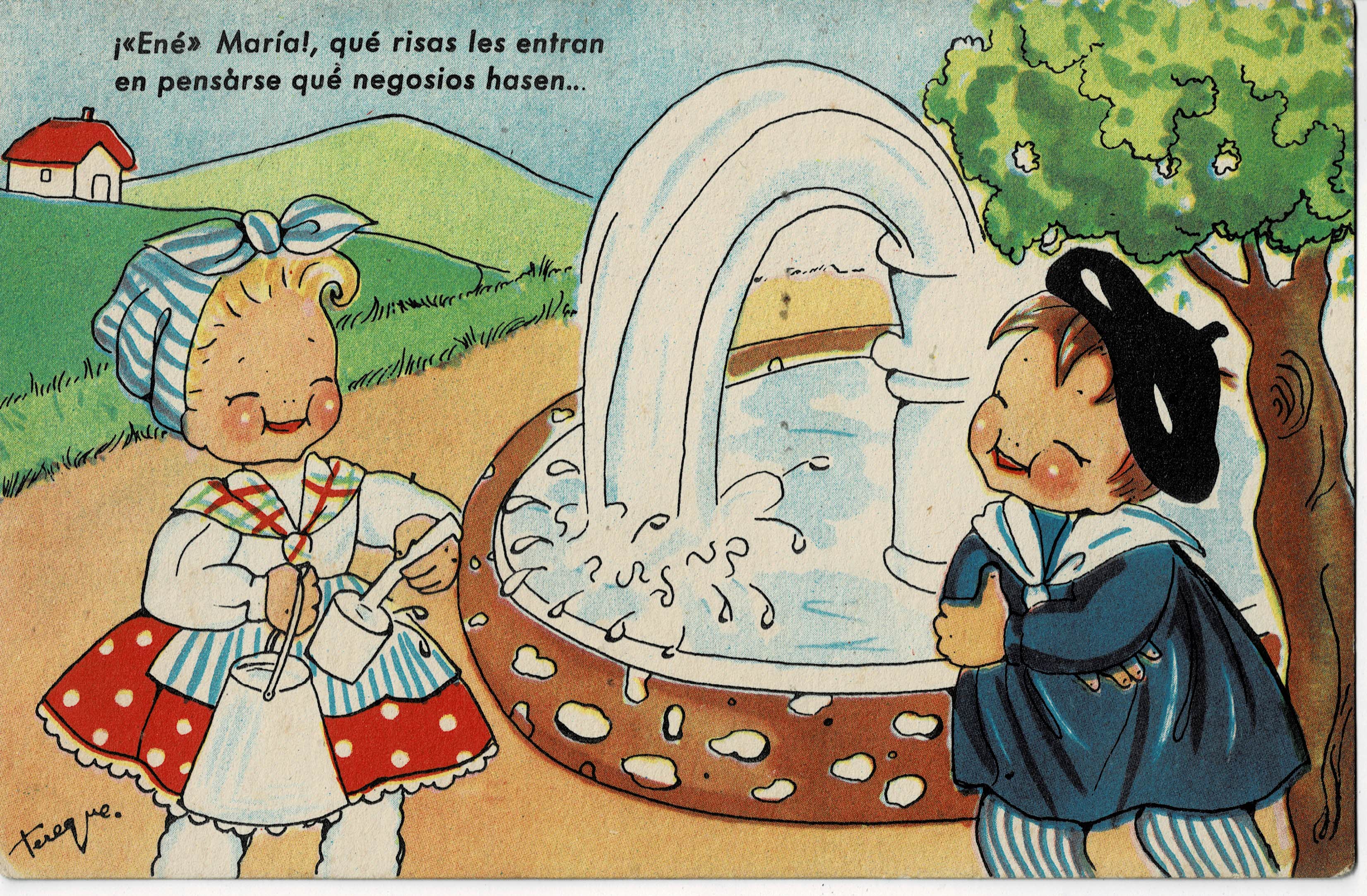 POSTAL DE HUMOR. ENE MARIA.