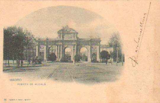 POSTAL ANTIGUA DE MADRID. PUERTA DE ALCALA.