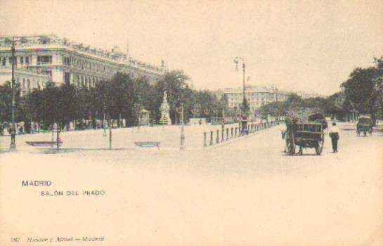 POSTAL ANTIGUA DE MADRID. SALON DEL PRADO.