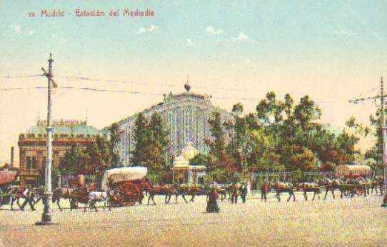 POSTAL ANTIGUA DE MADRID. Nº 22. ESTACION DEL MEDIODIA.