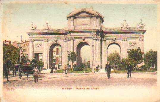 POSTAL ANTIGUA DE MADRID. PUERTA DE ALCALA.