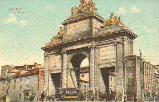 POSTAL ANTIGUA DE MADRID. PUERTA DE TOLEDO.