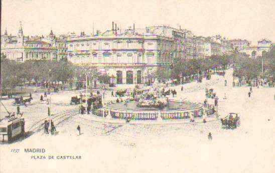 POSTAL ANTIGUA DE MADRID. PLAZA DE CASTELAR.