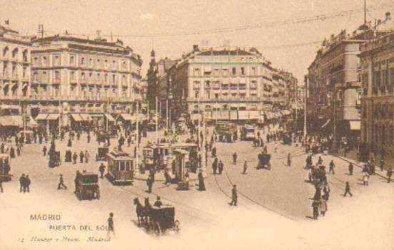 POSTAL ANTIGUA DE MADRID. PUERTA DEL SOL.