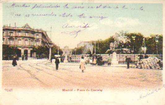 POSTAL ANTIGUA DE MADRID. PLAZA DE CASTELAR.