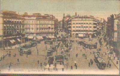 POSTAL ANTIGUA DE MADRID. LA PUERTA DEL SOL Nº 15
