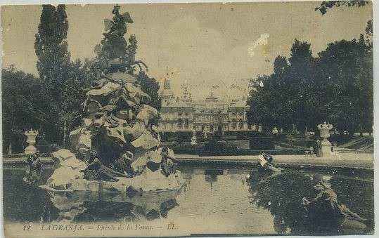 POSTAL ANTIGUA DE MADRID - LA GRANJA. FUENTE DE LA FAMA