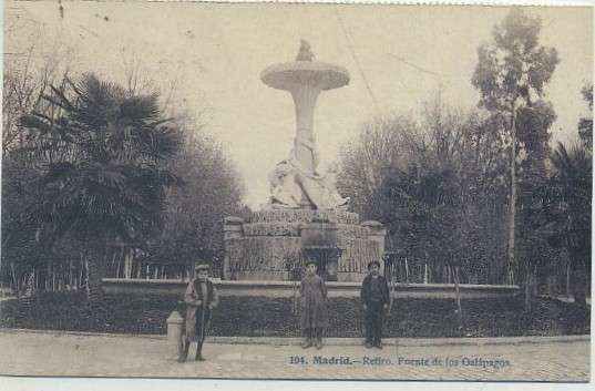 POSTAL ANTIGUA MADRID (REPRODUCCION): RETIRO. FUENTE DE LOS GALAPAGOS
