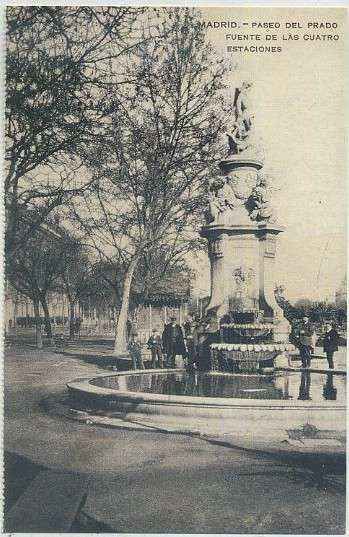 POSTAL ANTIGUA MADRID (REPRODUCCION): PASEO DEL PRADO. FUENTE DE LAS CUATRO ESTACIONES