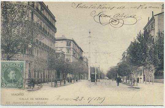 POSTAL ANTIGUA MADRID (REPRODUCCION): CALLE DE SERRANO