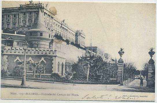 POSTAL ANTIGUA MADRID (REPRODUCCION): ENTRADA DEL CAMPO DEL MORO