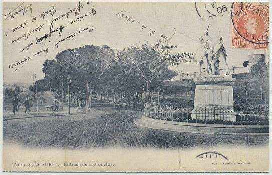 POSTAL ANTIGUA MADRID (REPRODUCCION): ENTRADA DE LA MONCLOA