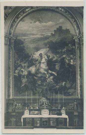 POSTAL DE MADRID: IGLESIA DE SAN FRANCISCO. BATALLA DE CLAVIJO