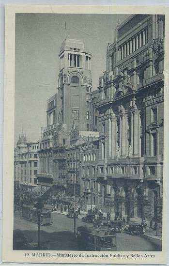 POSTAL DE MADRID: MINISTERIO DE INSTRUCCIÓN PUBLICA Y BELLAS ARTES
