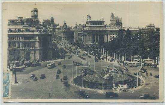 POSTAL DE MADRID: LAS CIBELES Y CALLE DE ALCALA Nº 206