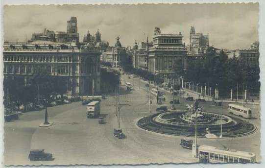POSTAL DE MADRID: LAS CIBELES Y CALLE DE ALCALA Nº 3