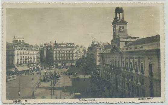 POSTAL DE MADRID: PUERTA DEL SOL Nº 21