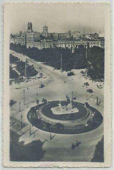 POSTAL DE MADRID: VISTA PARCIAL Y FUENTE DE NEPTUNO Nº38