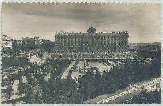 POSTAL DE MADRID: PALACIO DE ORIENTE. FACHADA NORTE Nº 163
