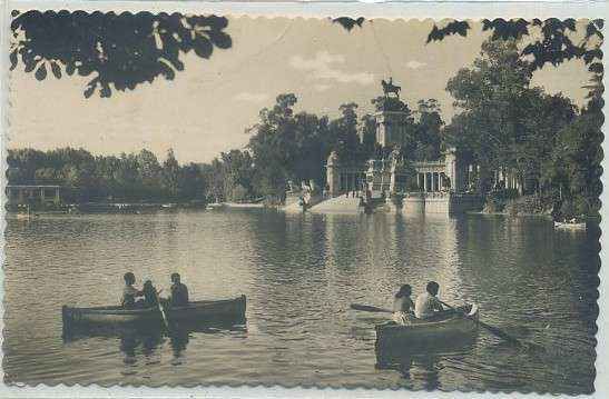 POSTAL DE MADRID: PARQUE DEL RETIRO. ESTANQUE Y MONUMENTO Nº 40
