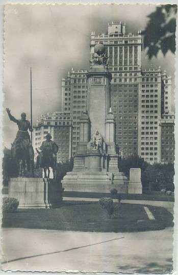 POSTAL DE MADRID: MONUMENTO A CERVANTES Nº 22