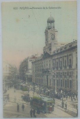POSTAL ANTIGUA DE MADRID. MINISTERIO DELA GOBERNACION Nº 600