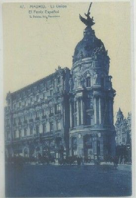 POSTAL ANTIGUA DE MADRID. LA UNION EL FENIX ESPAÑOL Nº 47