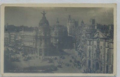 POSTAL ANTIGUA DE MADRID. CALLE ALCALA Y AVDA. PEÑALVER