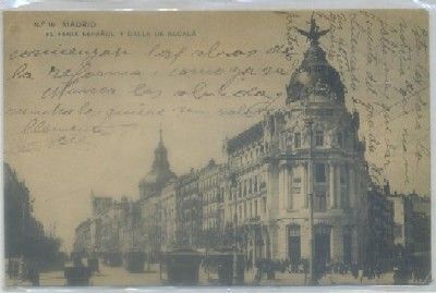 POSTAL ANTIGUA DE MADRID. EL FENIS ESPAÑOL Y CALLE DE ALCALA Nº 16
