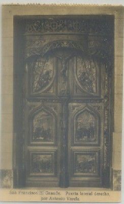 POSTAL ANTIGUA DE MADRID. S. FRANCISCO EL GRANDE. PUERTA LATERAL