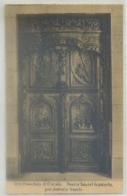 POSTAL ANTIGUA DE MADRID. S. FRANCISCO EL GRANDE. PUERTA LATERAL