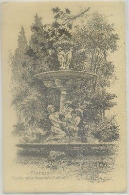 POSTAL DE MADRID. FUENTE DE LA ALCACHOFA