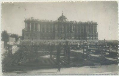 POSTAL DE MADRID. PALACIO REAL Y JARDINES DE SABATINI