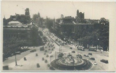 POSTAL DE MADRID. PLAZA DE LAS CIBELES Y CALLE ALCALA Nº 162