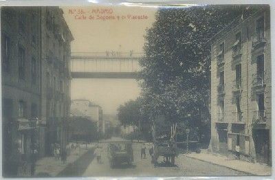 POSTAL ANTIGUA DE MADRID. CALLE DE SEGOVIA Y VIADUCTO Nº 35