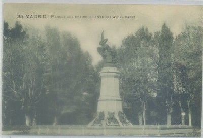 POSTAL ANTIGUA DE MADRID. PARQUE DEL RETIRO. FUENTE DEL ANGEL CAIDO  Nº 35