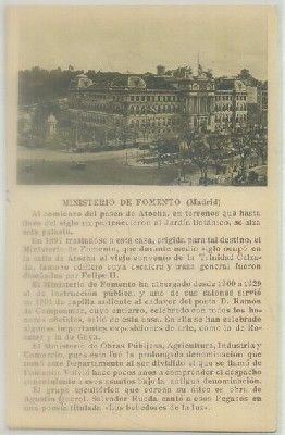 POSTAL ANTIGUA DE MADRID. MINISTERIO DE FOMENTO