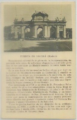 POSTAL ANTIGUA DE MADRID. PUERTA DE ALCALA