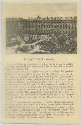 POSTAL ANTIGUA DE MADRID. PALACIO REAL
