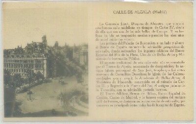 POSTAL ANTIGUA DE MADRID. CALLE DE ALCALA