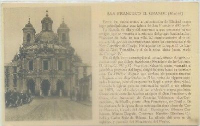 POSTAL ANTIGUA DE MADRID. SAN FRANCISCO EL GRANDE