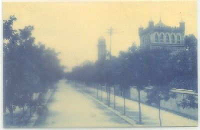 POSTAL ANTIGUA DE MADRID. ALCALA DE HENARES. PASEO DE LA ESTACION Y PALACIO