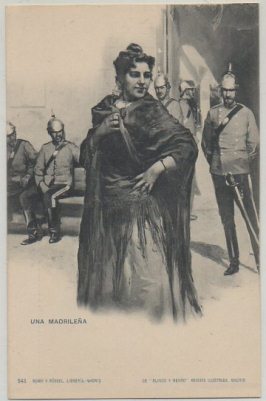 POSTAL ANTIGUA DE MADRID. UNA MADRILEÑA
