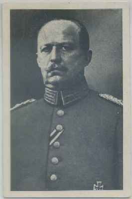 POSTAL MILITAR: GENERAL VON LUDENDORFF. PRIMER JEFE DEL CUARTEL IMPERIAL. 1ª GUERRA MUNDIAL