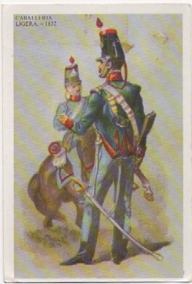 POSTAL MILITAR. SOLDADO DE CABALLERIA LIGERA 1832
