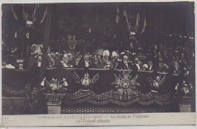 POSTAL MILITAR. S.M. D. ALPHONSE Xlll A PARIS. TRIBUNE OFFICIELLE